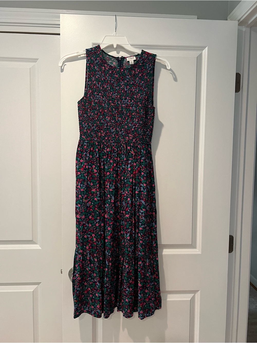 J. Crew Sleeveless Floral Midi Dress